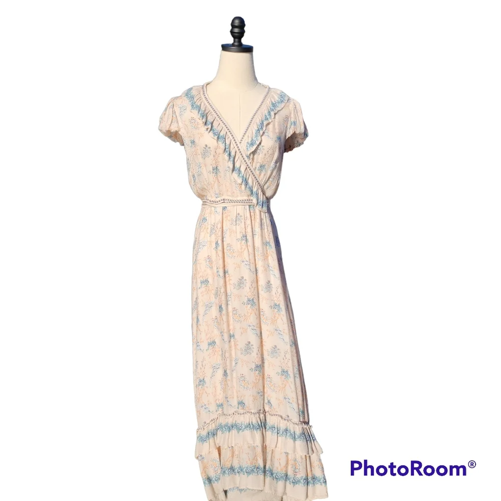 Chelsea & Violet Hi-Lo Prarie Midi Dress Sz S - Picture 2 of 13